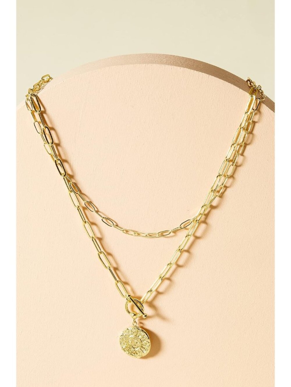 14K Gold Plated Layering Necklaces | Stylish Minimalist Design Pendant Necklaces - Picture 3 of 5